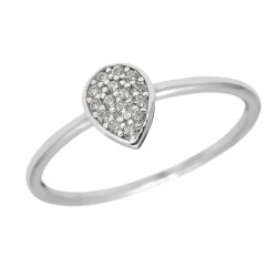 Inel din aur alb 14K - IAU039