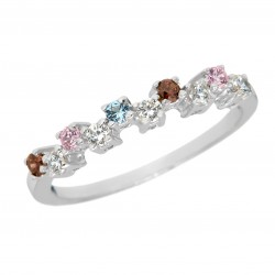 Inel din aur alb 14K - IAU042