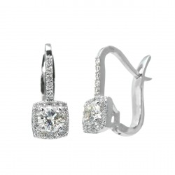 Cercei din aur alb 18K cu diamante de 0.66ct - CERDIA003