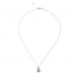 Lanț din aur alb 18K cu pandantiv cu diamante de 0.24ct - LANDIA003 / 2