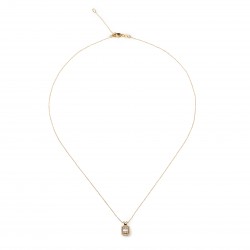 Lanț din aur roz 18K cu pandantiv cu diamante de 0.18ct - LANDIA002 / 2