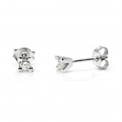 Cercei din aur alb 18K cu diamante de 0.16ct - CERDIA004