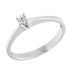 Inel din aur alb 18K cu diamant de 0.09ct - IAUDIA002