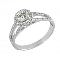 Inel din aur alb 18K cu diamante de 0.68ct - IAUDIA010