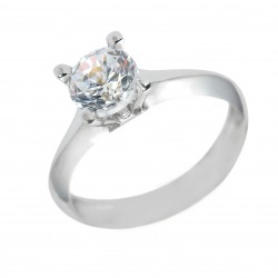 Inel din aur alb 14K - IAU126