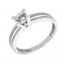 Inel din aur alb 14K - IAU132