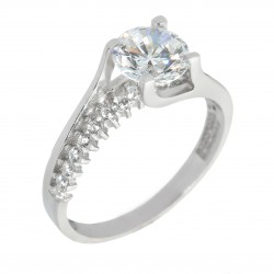 Inel din aur alb 14K - IAU135