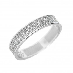 Inel din aur alb 14K - IAU051