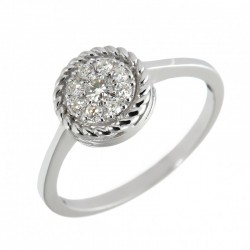 Set din aur alb 18K cu diamante - SET039 / 1