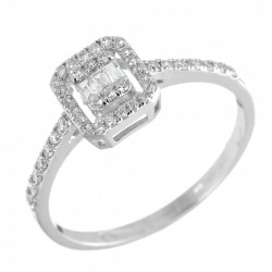 Set din aur alb 18K cu diamante - SET041 / 2