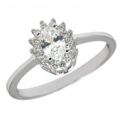 Inel din aur alb 14K - IAU063