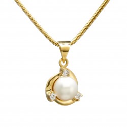 Set din aur galben 14K cu perle de cultură - SET020 / 2